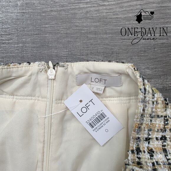 Loft Pocketed Mini Skirt Size 0 - Picture 2 of 5